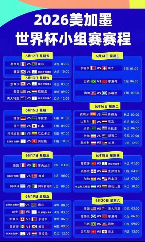 2026世界杯直播高清版完整安排在哪里看 2026世界杯直播高清版完整安排在哪里看